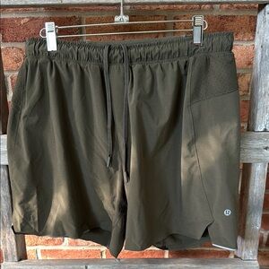 lululemon athletica surge Olive Athletic Shorts